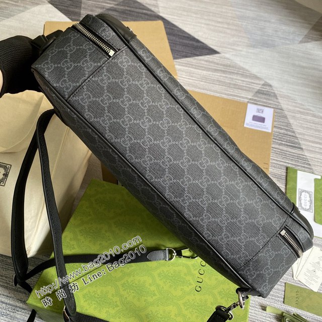 Gucci新款包包 古馳Supreme帆布公事包 Gucci男士手提公事包 658543  ydg3179